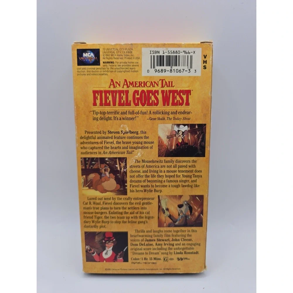 American Tail, An - Fievel Goes West (VHS, 1992)